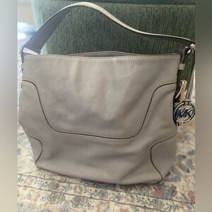 Michael Kors Taupe Leather Shoulder Bag